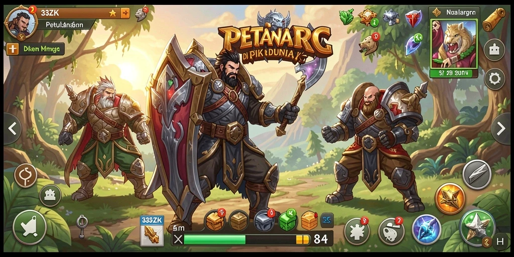 Tampilan gameplay RPG yang mendebarkan di 33ZK.