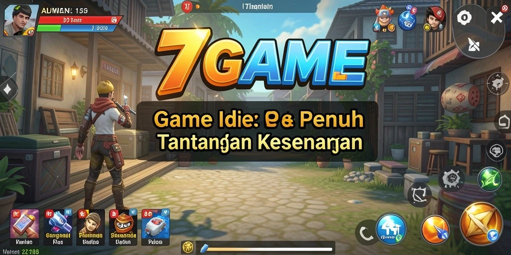 Screenshot 7GAME menampilkan karakter yang sedang beraksi dalam permainan Idle.