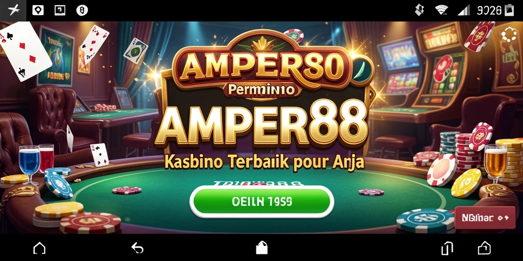 Screenshot game AMPER88 menampilkan suasana kasino yang seru.