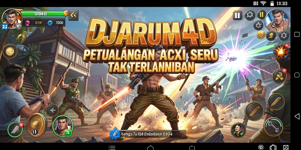 Tampilan utama gameplay DJARUM4D menampilkan aksi yang mendebarkan.