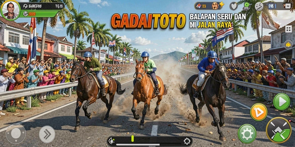 Gambaran gameplay Racing GADAITOTO yang mendebarkan.