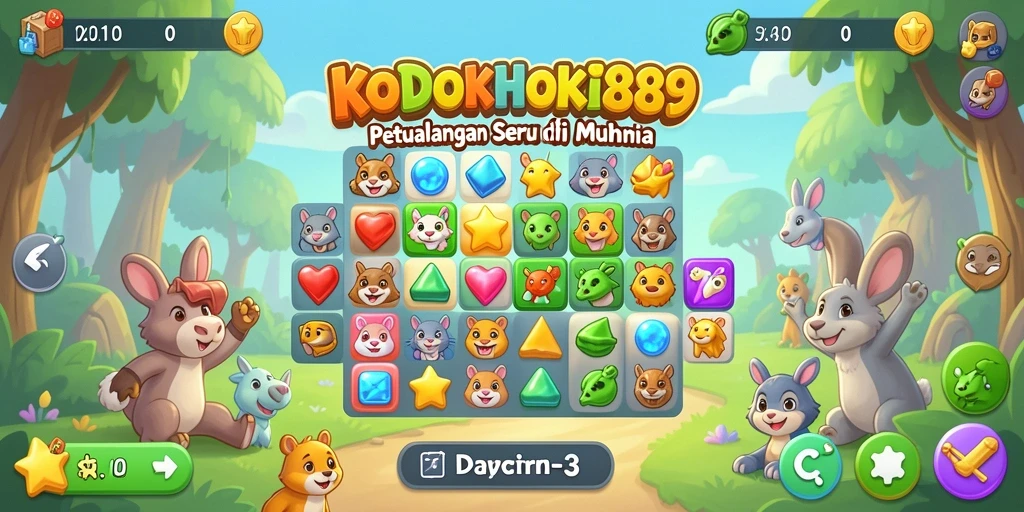 Tampilan gameplay KODOKHOKI889 yang penuh warna dan menarik.