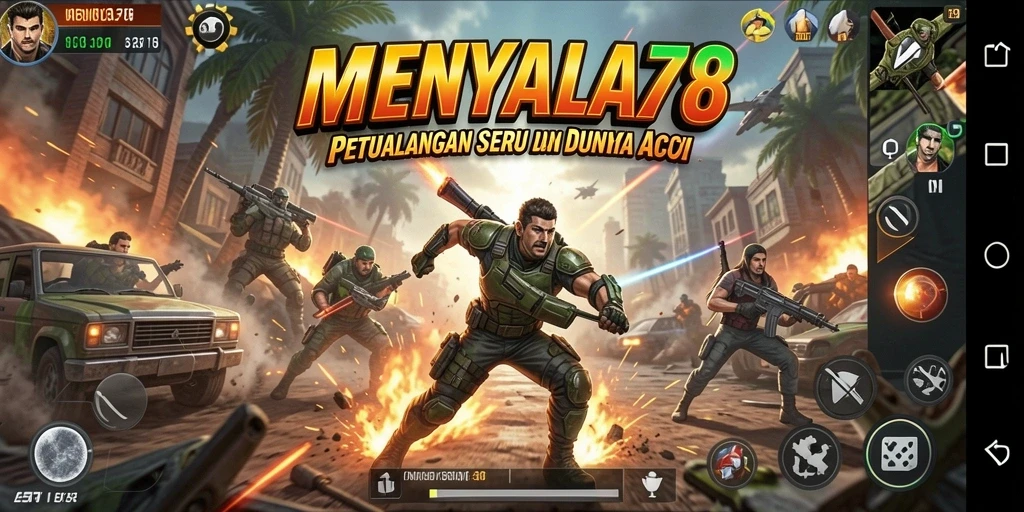 Screenshot MENYALA78 menampilkan aksi seru dalam pertempuran.