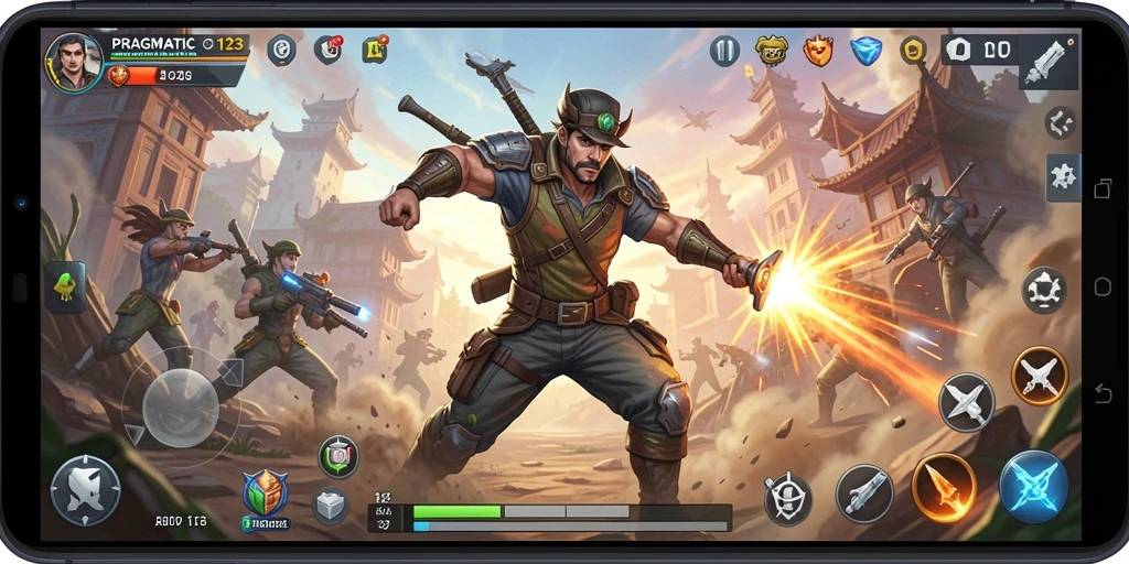 Screenshot gameplay PRAGMATIC123 menampilkan adegan aksi yang menegangkan.