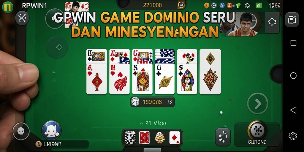 Tampilan permainan Domino yang menarik dan interaktif di RPWIN1.