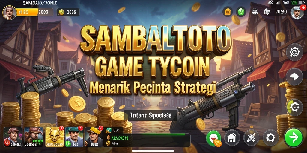 Tampilan utama gameplay SAMBALTOTO menampilkan manajemen bisnis yang menantang.