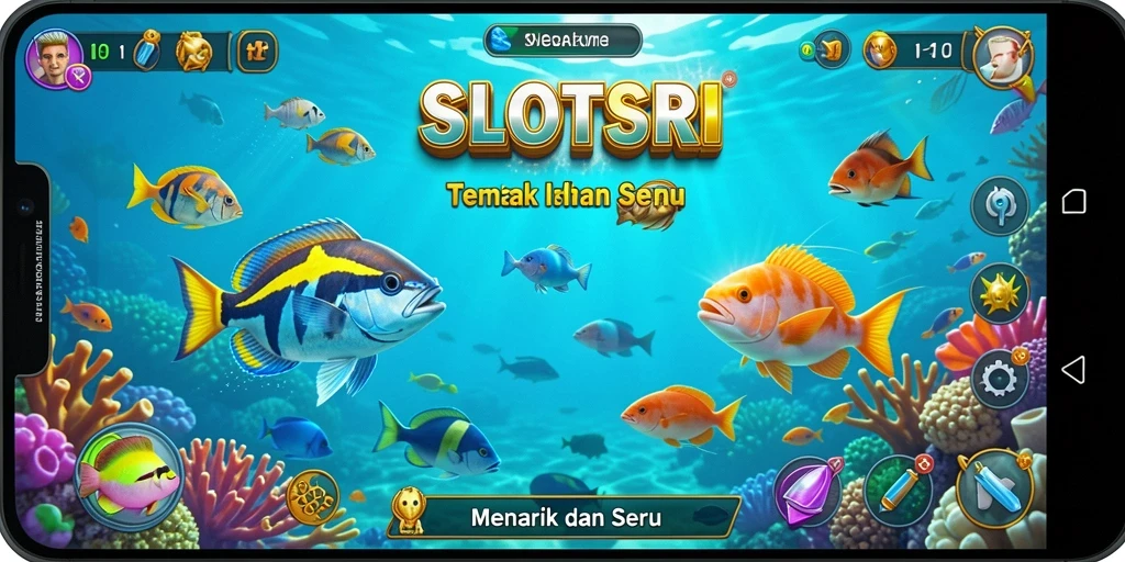 Gameplay seru Tembak Ikan di SLOTSRI dengan beragam ikan dan tantangan.