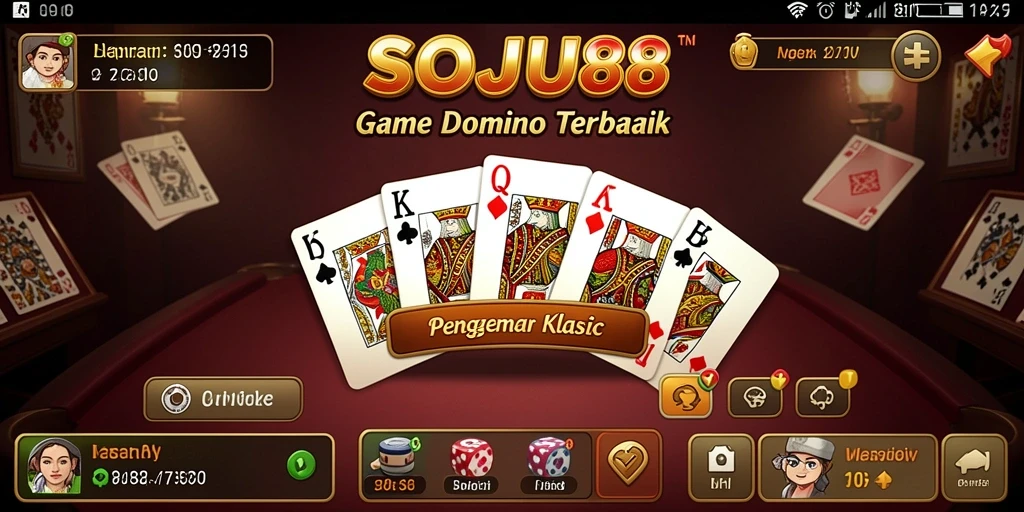 Screenshot SOJU88 menampilkan aksi seru dalam permainan Domino.