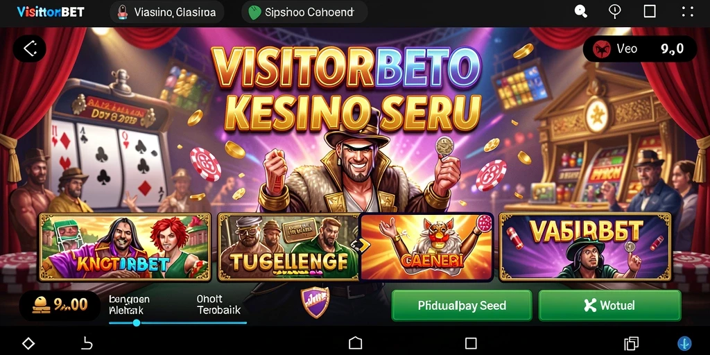 Tampilan gameplay menarik dari VISITORBET dengan suasana kasino yang nyata.